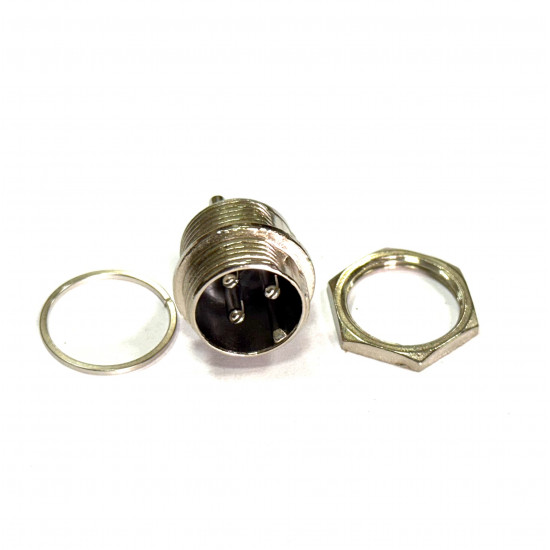 Разъем GX16 3 pin (папа) авиационный штекер для электросамокатов и зарядных устройств
