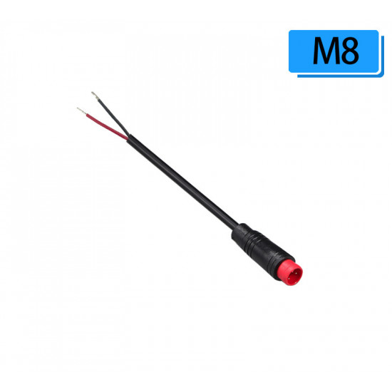 Разъем JULET M8 2PIN M (Папа) с кабелем 24см