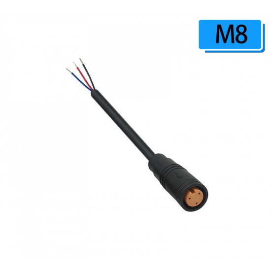 Разъем JULET M8 3PIN F (Мама) с кабелем 24см