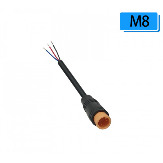 Разъем JULET M8 3PIN M (Папа) с кабелем 24см
