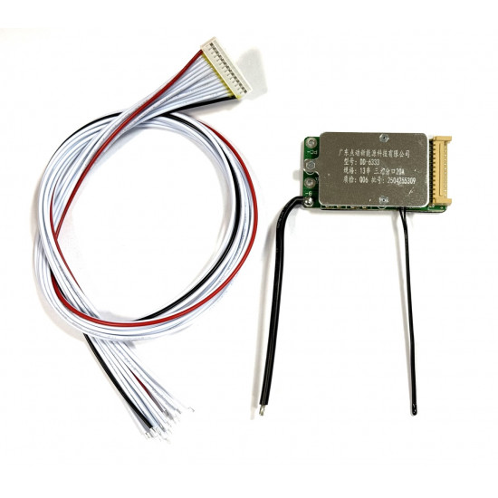 BMS плата 13s 48v 20A с балансиром и термодатчиком
