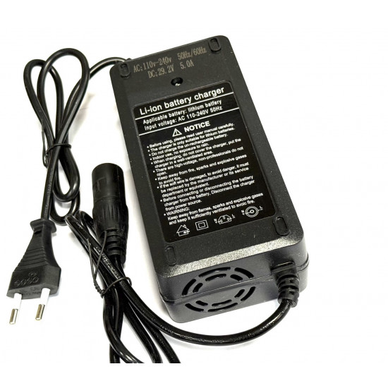 Зарядное устройство 25.6V (29.2V) 5A XLR (M) для LiFePO4 аккумуляторов (с кулером)