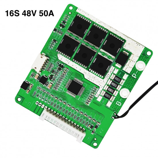 BMS плата 16S 60V 50A с балансировкой и термодатчиком