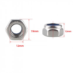 Гайка самоконтрящаяся M12x1.75 DIN 985 нержавеющая сталь 304