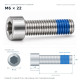 Винт M6×22 из нержавеющей стали 304 под шестигранник