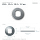 Шайба оси мотор-колеса 12,4×10,2×2,2 мм, Ø24 мм